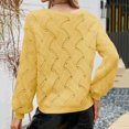 thumbnail image 3 of Gibobby Suéter casual mujer, suéter con cuello en V de punto acanalado, liso, ajuste delgado(Amarillo,G), 3 of 5