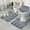 Blue Geometric Diamond, variant on Blue Geometric Diamond Triangle Pattern Bathroom Rugs Sets 3 Piece,Toilet Cover Set,Absorbent Non Slip Bathroom Mats Sets with U-Shaped Contour Rug Toilet Rug Set
