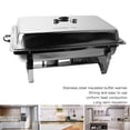 thumbnail image 3 of Rectangle Chafing Dish Buffet Set, Catering Serve Chafer Stainless Steel Large Capacity  for Big Parties, 3 of 7
