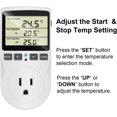 thumbnail image 4 of Controlador digital de temperatura para reptiles Termostato Controlado Refrigeración Calefacción Pet Mat Pad Salida Temporizador de salida para reptiles Acuario Homebrew Invernadero Fermentación ℉/℃ JAMW Sencillez, 4 of 5