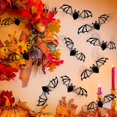 thumbnail image 1 of 12pcs 3D Bat Wall Stickers For Halloween - Perfect For Bedroom & Living Room Decor, Pvc Material, No Power Needed, 1 of 5