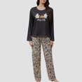 thumbnail image 2 of Enjoytime Halloween Womens Pajamas Print Crewneck Short Sleeve Shirt Long Pants Two Piece Set Fall Winter Loungewear Fashion Travel Outfits for Women, 2 of 5