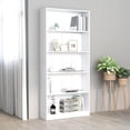 thumbnail image 1 of vidaXL 5-Tier Book Cabinet White 80x24x175 cm Engineered Wood, 1 of 5