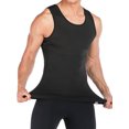 thumbnail image 4 of LELINTA Mens Compression Shirt Slimming Body Shaper Workout Tank Tops Abs Abdomen Undershirts Vest Black, 4 of 6