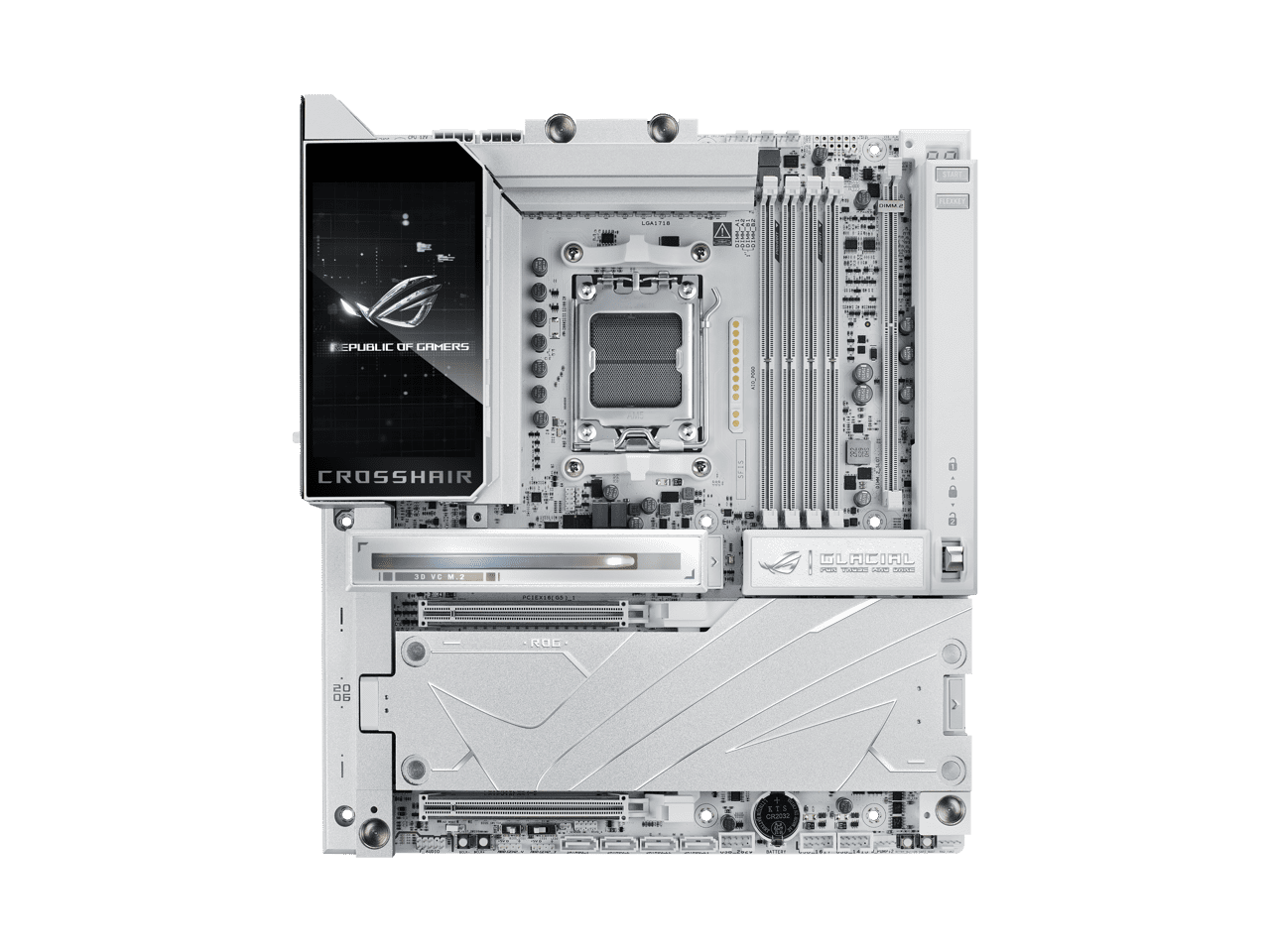 ASUS ROG Crosshair X870E Glacial AM5 AMD X870E Extended ATX Motherboard