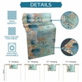 thumbnail image 6 of Teal Coastal Table Runner 90 Inches, Summer Beach Starfish Shell Coral Nautical Bed Runner Dresser Scarves Tabletop for Indoor Outdoor Parties/Ceremony/Banquet, 13" x 90", 6 of 8