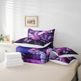 thumbnail image 5 of Erosebridal Purple Butterfly Floral Comforter Set Twin 7 Piece Boho Wild Flowers Bed in a Bag Women,Romantic Country Flower Bedding Set with 2 Sheets,2 Pillowcases,2 Throw Pillow Covers, 5 of 5