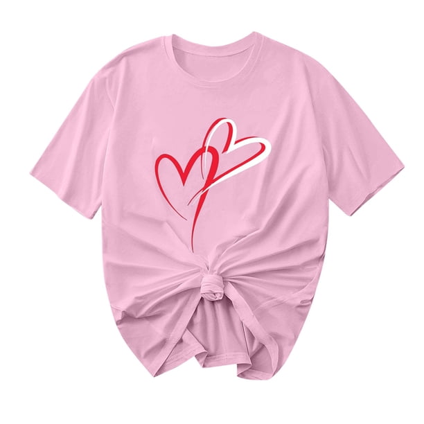 Camisetas de Manga Corta para Mujeres, Camiseta de Cuello Redondo Impresa de Moda, Primavera Y Verano Casual