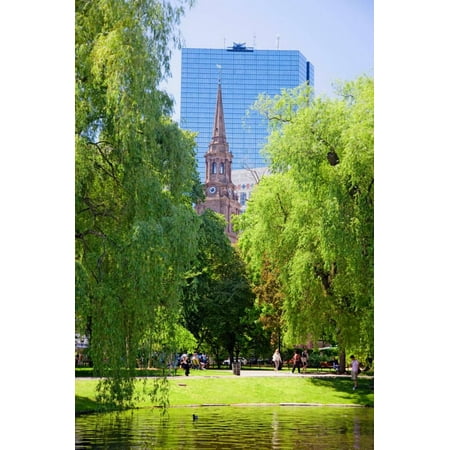 - Public Garden founded 1837 and Boston Common in Summer, Boston, Ma., New England, USA Print Wall Art