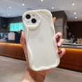 thumbnail image 3 of Designed for iPhone Case,Cute Water Wave Shape Frame Flower Shape Camera Lens Protection Shockproof Protective Cover Phone Case (Red,iPhone 12 Pro), 3 of 6