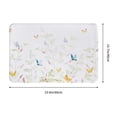 thumbnail image 3 of Flower Bath Mat Floral Bathroom Rugs Flower Bath Rugs Leaf Bathroom Rug Butterfly Bath Mats for Bathroom 16"x24", 3 of 8