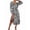 White, variant on Women'S Leopard Print Midi Dress V Neck A Line Long Elastic Waist Casual Dresses Brown M