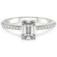 thumbnail image 3 of 2 Carat IGI Certified Emerald Shape Lab Grown Diamond Engagement Ring | 14K White Gold | Etienne Secret Halo Lab Diamond Ring | FG-VS1-VS2 Quality Friendly Diamonds, 3 of 5