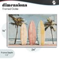 thumbnail image 4 of Stupell Industries Tropical Paradise Surfboard Trio White Framed Giclee Art, 24 x 16, by Petals Prints Design, 4 of 8