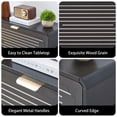 thumbnail image 5 of Wirrytor Black Curved Printed 2 Flip Drawer Shoe Cabinet, 85cm Double Layer Narrow Shoe Storage Organizer, Adjustable Shelf Entryway Shoe Rack With Anti-Tip Design For Hallway Bedroom, 5 of 9