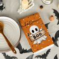 thumbnail image 5 of Sm:)e Orange Cat Pumpkin Ghost Halloween Kitchen Towels Dish Towels, 18x26 Inch Bats Jack-O'-Lantern Decoration Hand Towels Set of 2, 5 of 6