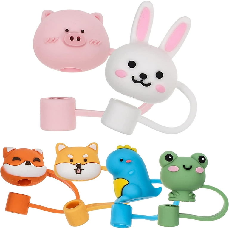 Cartoon Silicone Straw Covers Straw Accessories Reusable Tip -  in 2023