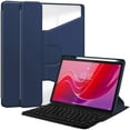 thumbnail image 1 of Case for Lenovo Tab M11/Xiaoxin Pad 11 2024 PU+Acrylic Stand Cover with Bluetooth Keyboard Multicolor, 1 of 5