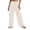 j118-Beige, variant on Casual Wide Leg Pants For Women Solid Color Drawstring Waist Palazzo Pants With Pockets Ladies Lightweight Breathable Trousers,S
