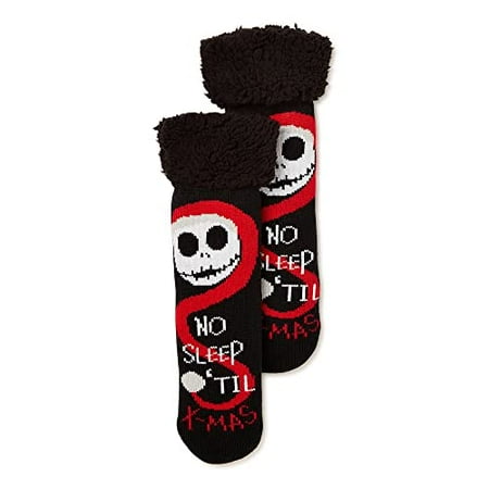

Jack Skellington Women s Holiday Long Cozy Warmer Slipper Socks (Shoe Size: 4-10)