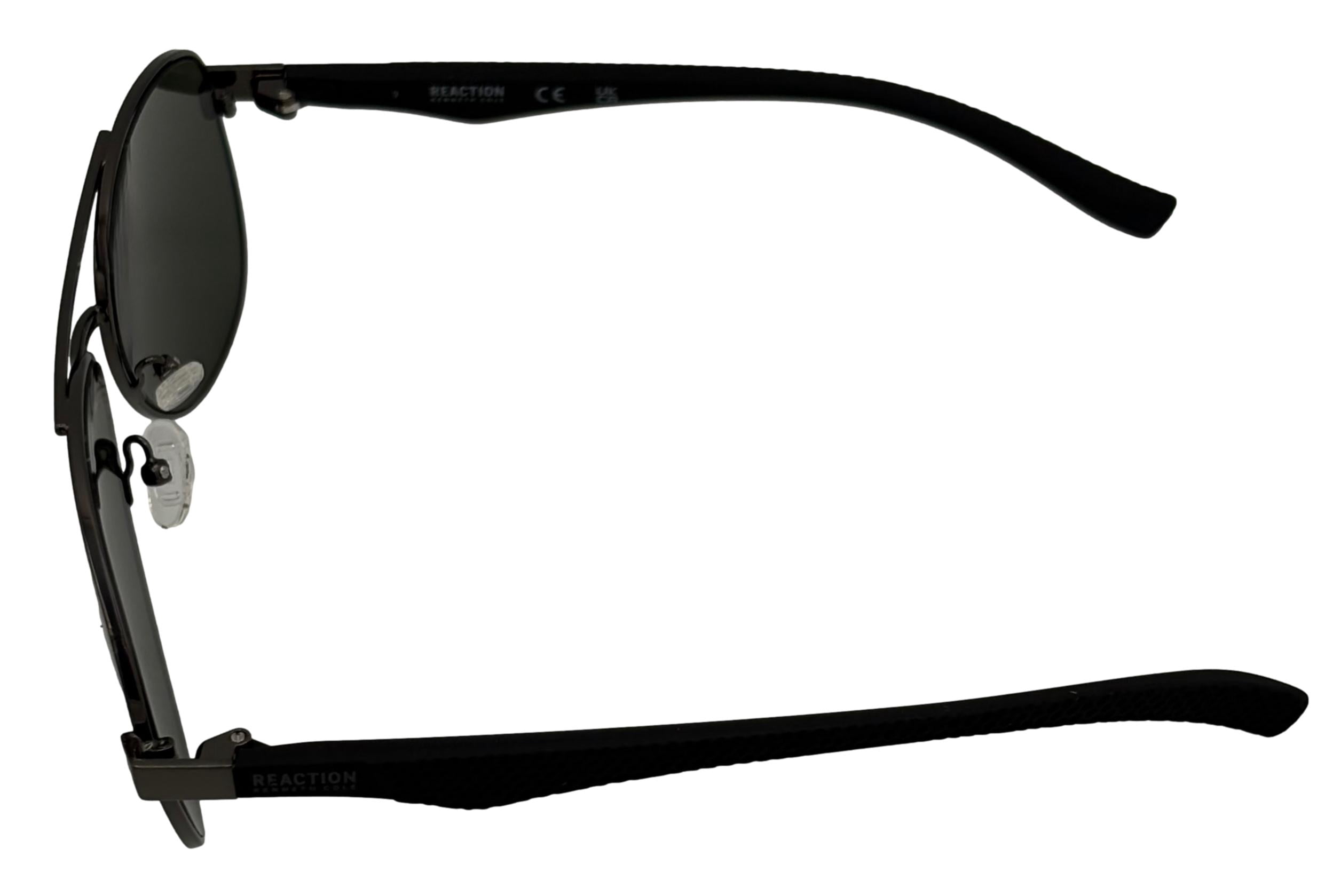 Kenneth Cole Reaction Mens Sunglass Shiny Gunmetal / Metal Aviator,KC1431 8N