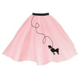 thumbnail image 5 of Hip Hop 50's Shop 1950s Adult 4 Piece Poodle Skirt Costume Outfit for Women with Accessories (glasses, socks, scarf) (XLarge/2XLarge Light Pink), 5 of 5