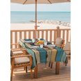 thumbnail image 6 of Outdoor Tablecloth with Umbrella Hole, Texas Star Retro Spillproof Waterproof Outdoor Table Cover, Teal Brown Stars Vintage Wooden Patio Tablecloths for Party Picnic Camping, Rectangle 60"x102", 6 of 9