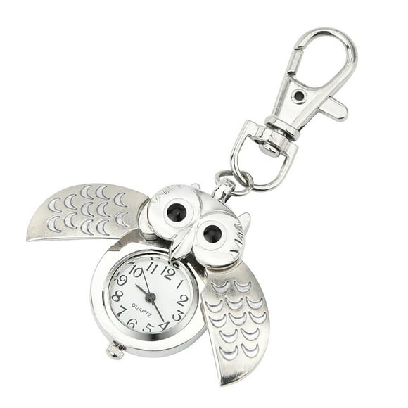 Chaîne de Montre de Poche Mode Superbe Hibou Pince de Montre Porte-Clés de Poche
