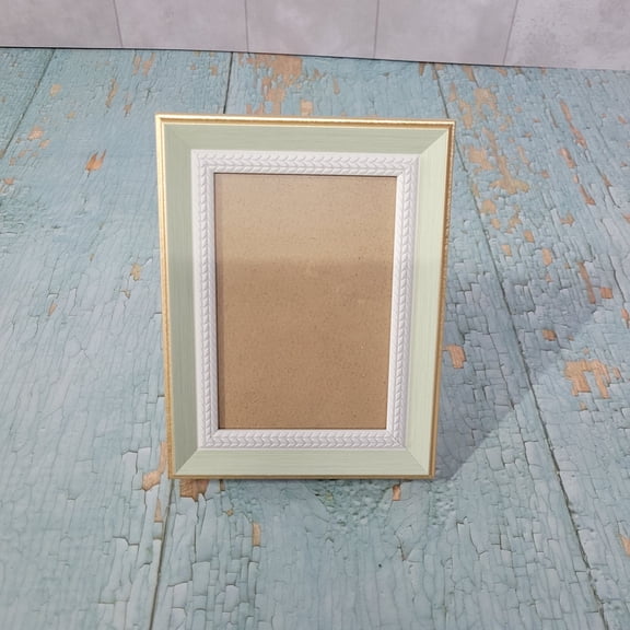 DEWOHNEN Picture frames - Ornate Gold Trim & Leaf Embossed Border, Dual Display Tabletop/Wall Picture Frame for Home Decor