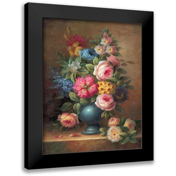 Yves, Jacques 12x14 Black Modern Framed Museum Art Print Titled - Classic Bouquet II