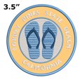 thumbnail image 2 of Torrey Pines State Beach, California 3.5 Inch Iron Or Sew On Embroidered Fabric Badge Patch Ocean Beach, Salt Life Iconic Series, 2 of 2