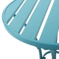 thumbnail image 2 of Collins Iron 3-Piece Outdoor Bistro Set, Matte Blue, 2 of 12