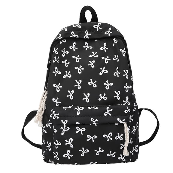 Weebloom Bow School Backpack For Kids Girls Cute Preppy Backpack Back To School Daypack Large Bookbag Middle High School College Black