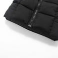 thumbnail image 4 of Ecqkame Girls Winter Down Coats Solid Color Hooded Zipper Heavyweight Jackets Mediun Length Casual Warm Outwear for 2-13 Years Black 8-9 Years, 4 of 9