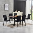 thumbnail image 4 of Joanwocth Velvet Armless Dining Chairs Ergonomic High Back for Kitchen Living Room(Black,6), 4 of 7