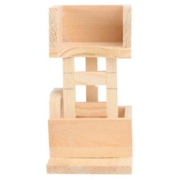 Hamster House Wooden Climbing Ladder Indoor Bunny Toys And Rabbit Accessories Parrot Foraging Toy Hamster House For Enrichment And Fun