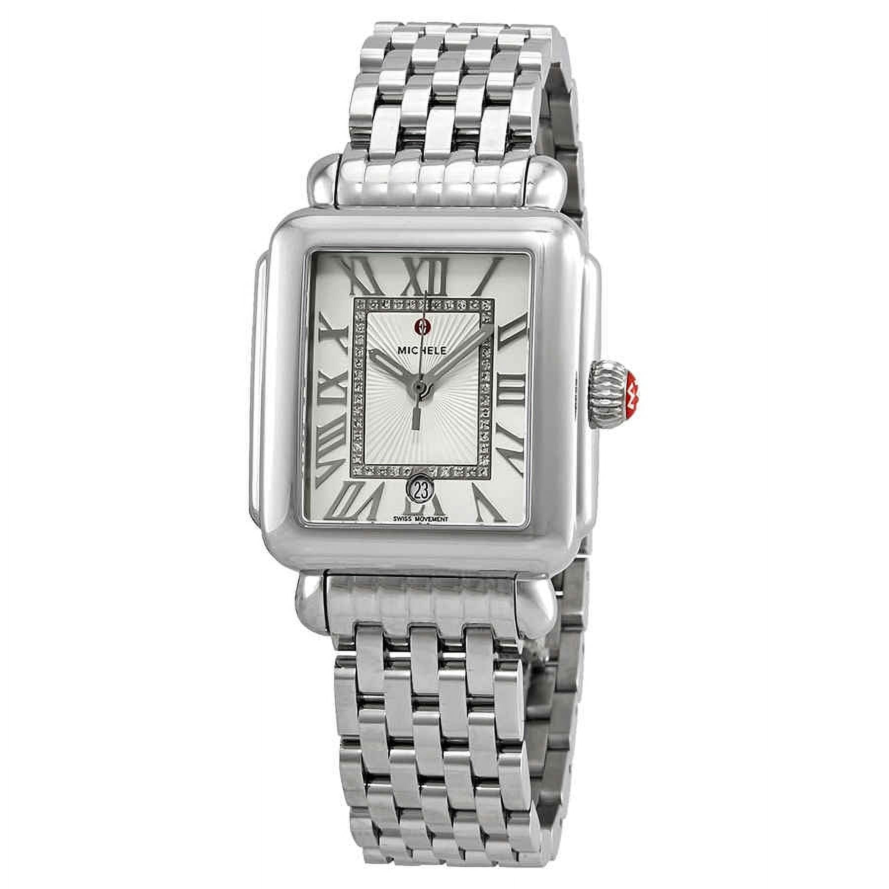 Deco Day Mother of Pearl Dial Diamond Ladies Watch Michele Deco Diamond, Mother of Pearl Women\u0027s Watch MWW06A000778