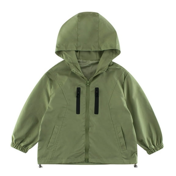 Mercatoo Kids Boys Rain Jacket 𝐖aterproof Zipper Lightweight Windbreaker Coat Toddler Fleece Windproof RainCoat with Pockets