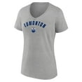 thumbnail image 2 of Women's Heathered Gray Edmonton Oilers Team Arc V-Neck T-Shirt, 2 of 3