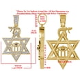 thumbnail image 5 of Real Diamond 0.65 Ct Star of David Hamsa Hand Evil Eye Jewish Chai Charm Pendant, 5 of 5