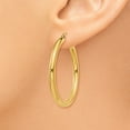 thumbnail image 3 of 14K Yellow Gold Earring Hoop Women'S 35 mm Polished 3Mm Tube Earrings, 3 of 4