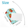 thumbnail image 4 of Square 2Pack PU Leather Fast Food French Fries Cruise Luggage Tag with Privacy Cover and Stainless Steel Ring - Suitable for Travel Handbags Backpacks Luggage Tags, 4 of 6