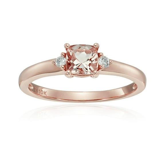 Pinctore 10k Rose Gold Morganite & Diamond Ring