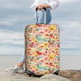 thumbnail image 7 of Disketp Colorful Chicken Elastic Travel Luggage Cover Travel Suitcase Protective Cover For Trunk Case Apply To 18''-32'' Suitcase Cover-Large, 7 of 7
