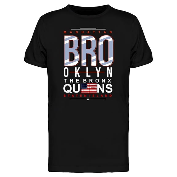 Brooklyn Queens Typography Tee Men's -Image by Shutterstock