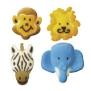 24ct Jungle Animal 1 1/4"" - 1 1/2"" Edible Sugar Decoration Toppers for Cakes Cupcakes Cake Popswith Decorating Stickers