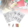 thumbnail image 4 of Kit De Láminas De Plástico Termocontraíble, Hojas De Película Termocontraíble, Diseño De Arte De Estilo Libre Seguro, Translúcido Para Niños Para Anillo De Extracción De, 4 of 7