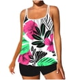 thumbnail image 2 of Frostluinai Women's Tankini Swimsuits Trendy Bathing Suits Two Piece Casual Floral Graphic Swim Camisoles Boyshorts Boho Tankini Swimwear, 2 of 6