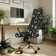 thumbnail image 3 of Renewold Bat Moon Star Spider Web Print Office Chair Cover Stretch Desk Chair Cover with Elastic Bottom Removable Office Computer Chair Cover for Armrest Chairs Home Office Halloween Decor, S, 3 of 7