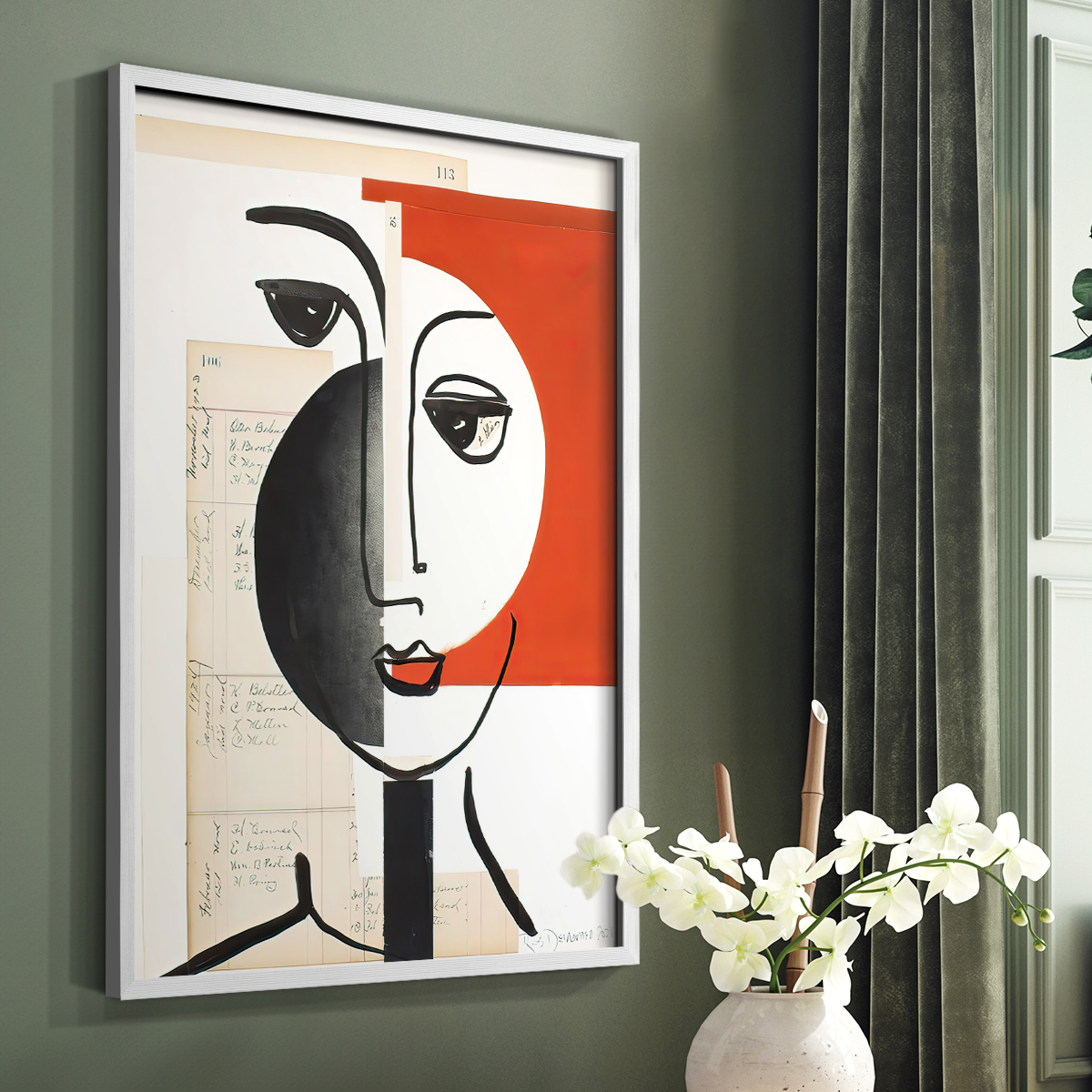 Faces of A Century IV in Paper Solid Wood 8 x 10 Framed Print